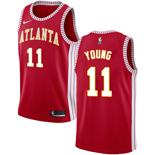 Nike Hawks #11 Trae Young Red NBA 