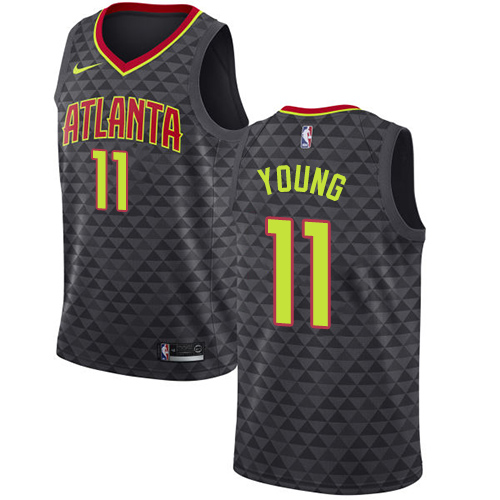 Nike Hawks #11 Trae Young Black NBA Swingman Icon Edition Jersey